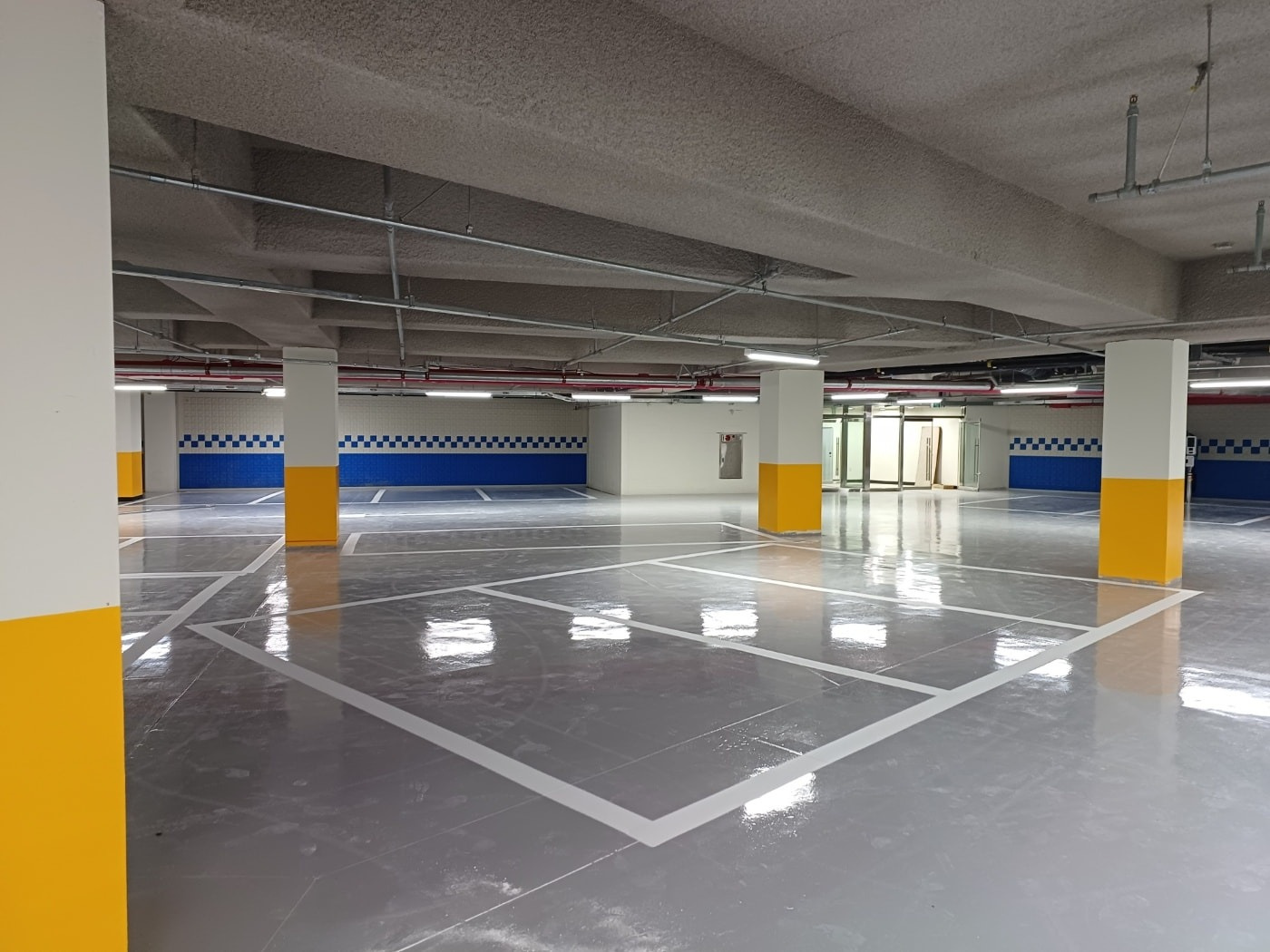 영등포구 아파트 지하주차장 주차선 도색